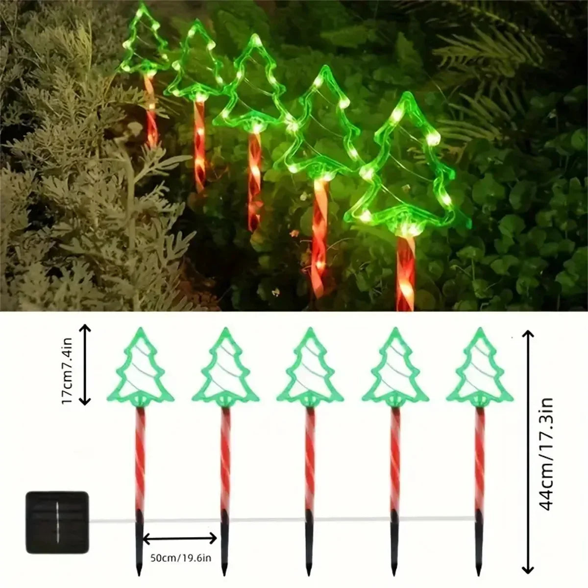 Solar Christmas Tree Lights, Outdoor Waterproof