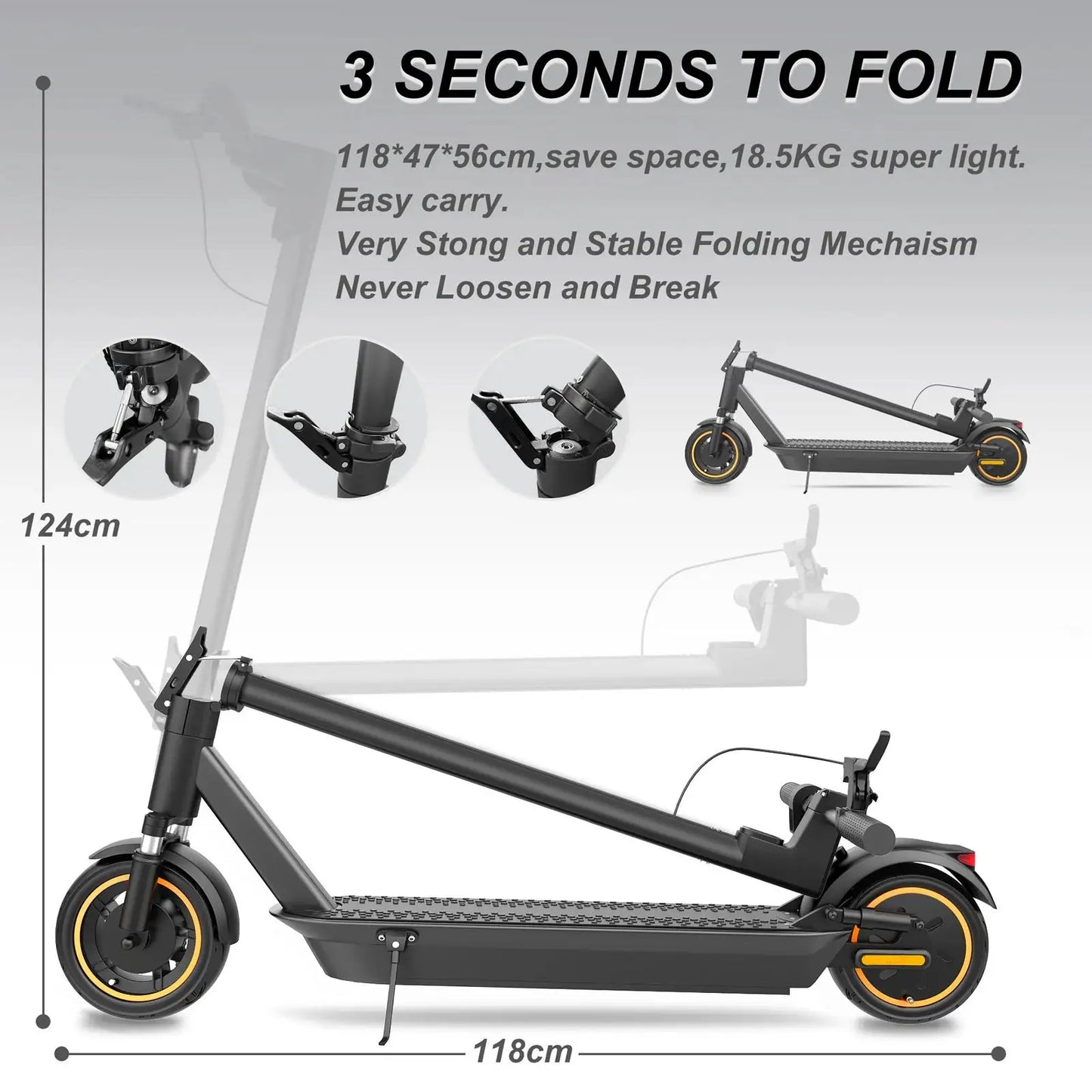 Adult Smart Scooter, 28 miles Range