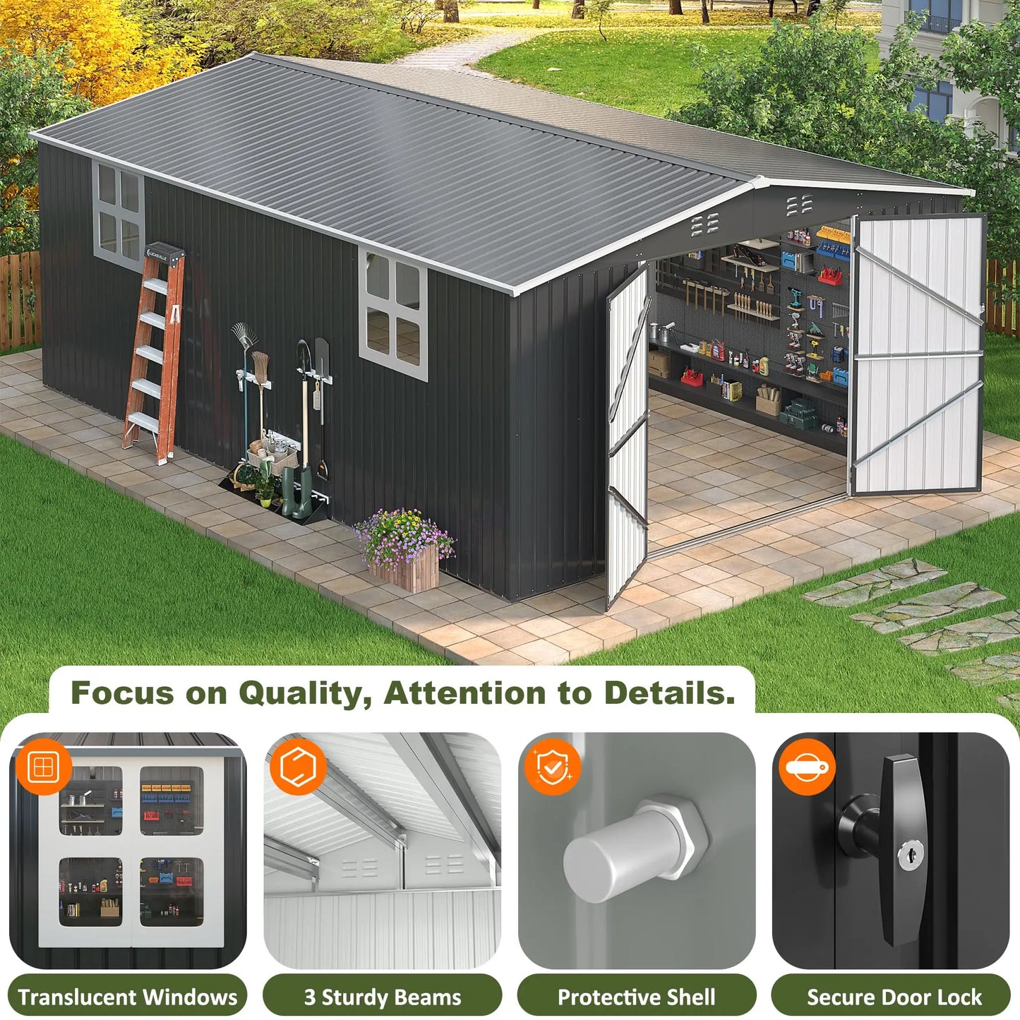 Outdoor Metal Storage Shed