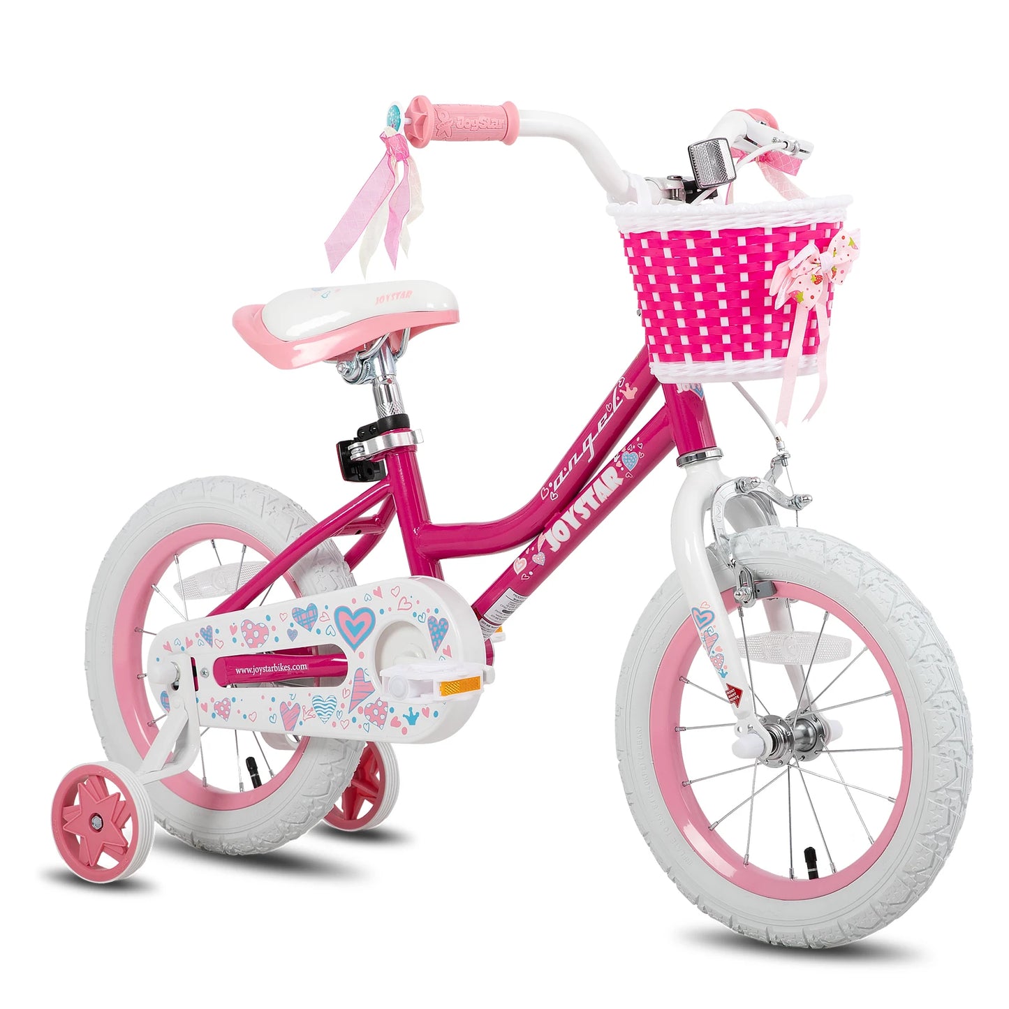 Girls Bike with Basket & Training Wheels