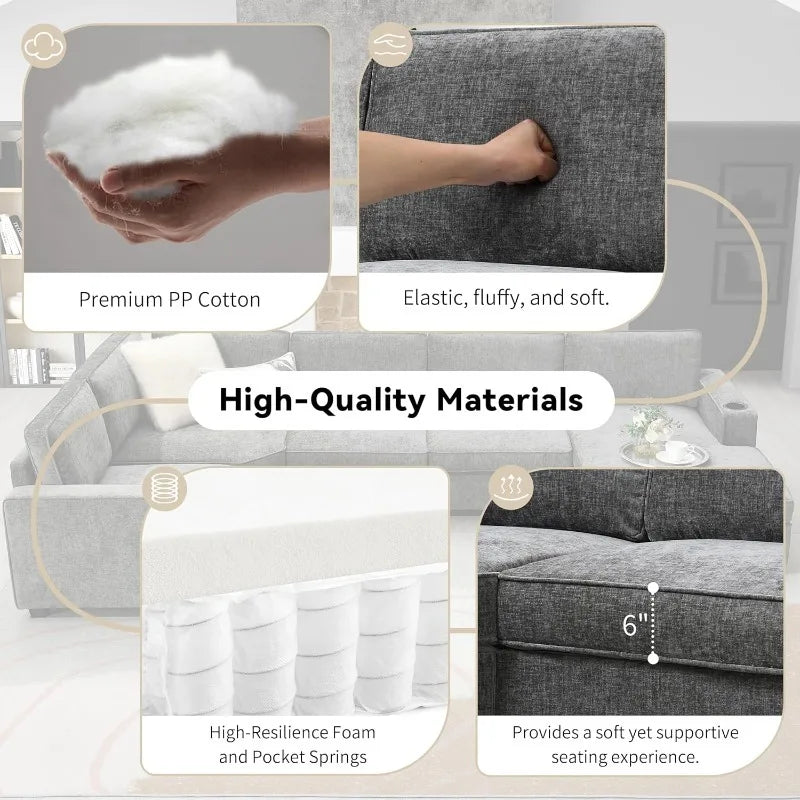 Modern U Shaped Cloud Couch Set