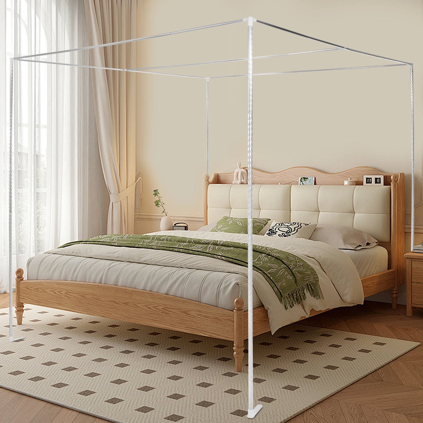 Canopy Bed Frame, Stainless Steel