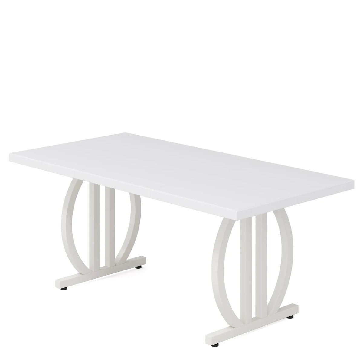 Large Dinner Table with Metal Frame