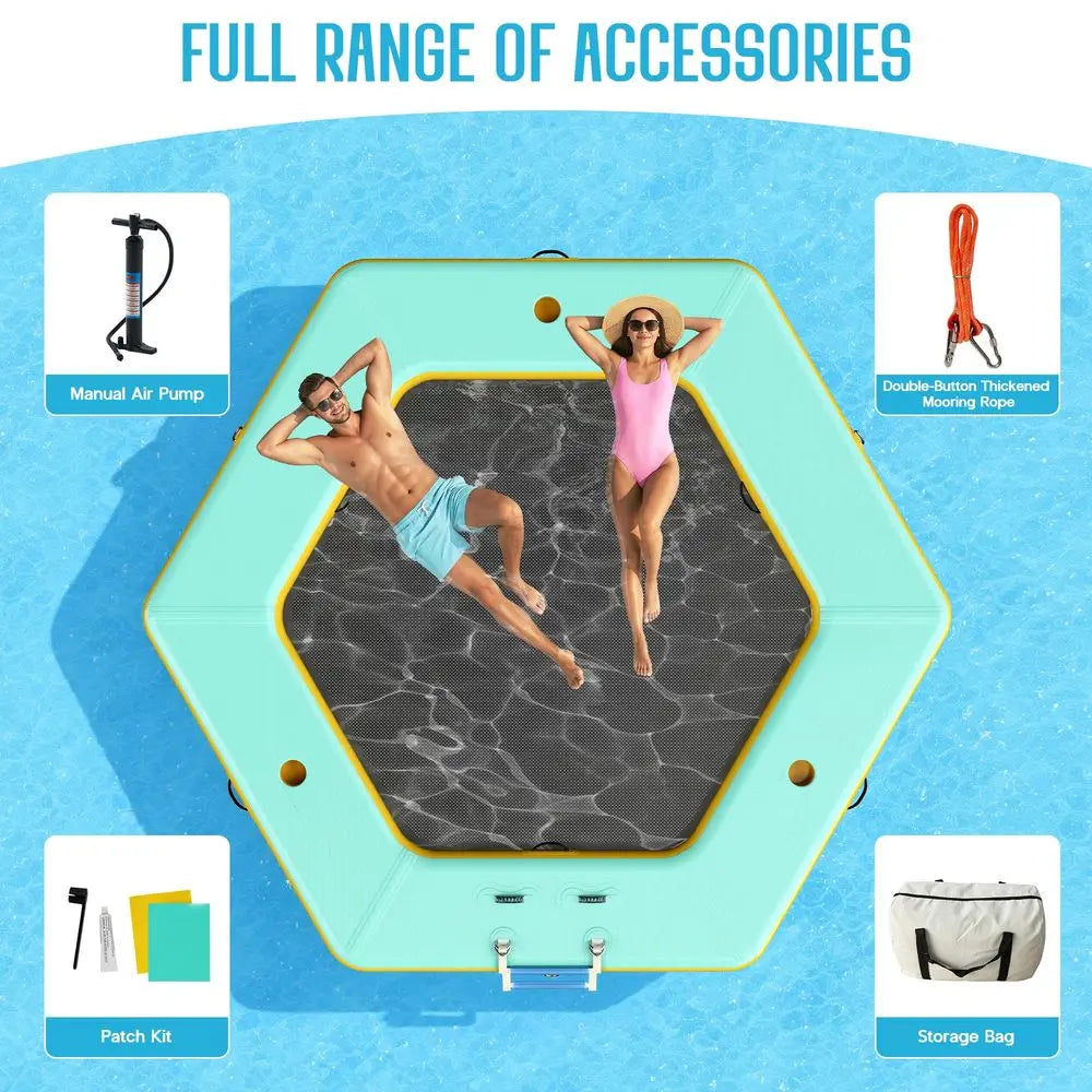 10FT Hexagon Inflatable Water Hammock