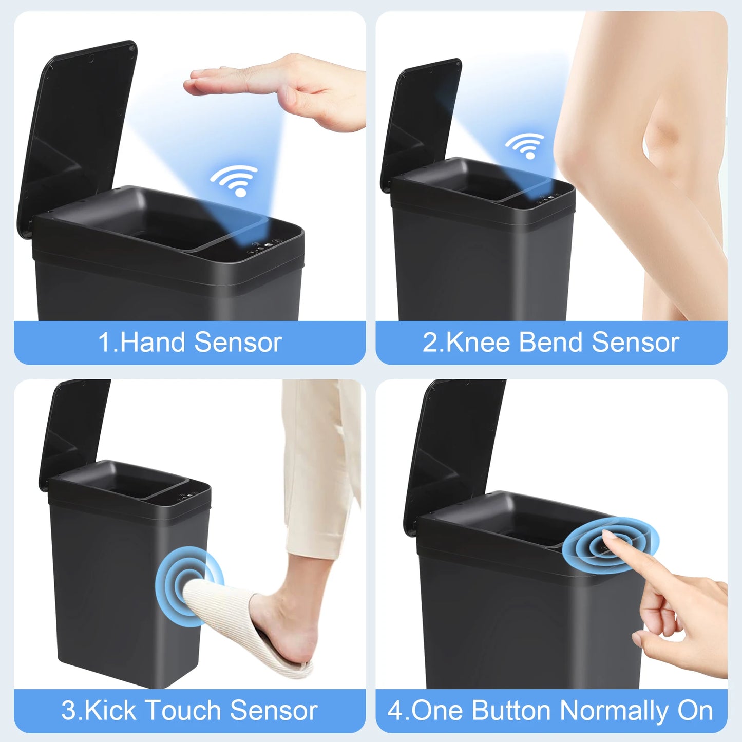 2 Pack 12L Automatic Trash Can Touchless