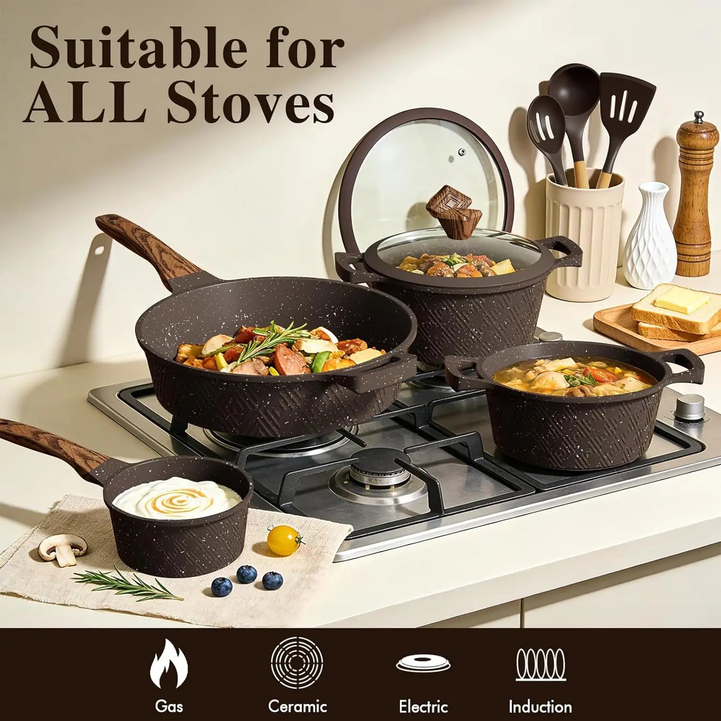 26PCS Pots and Pans Set Non Stick