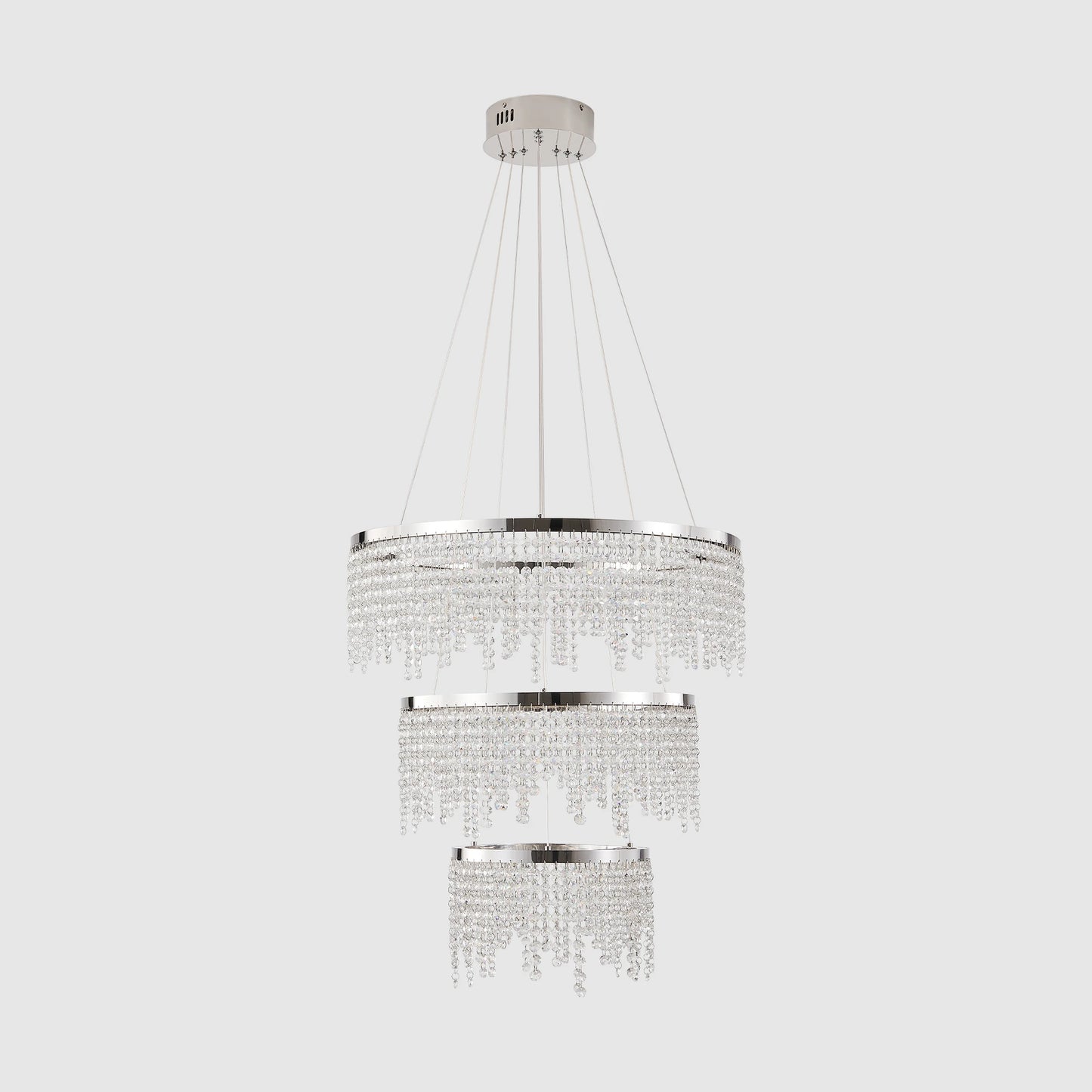 Crystal Chandelier, Dimmable Led Ceiling Lamp