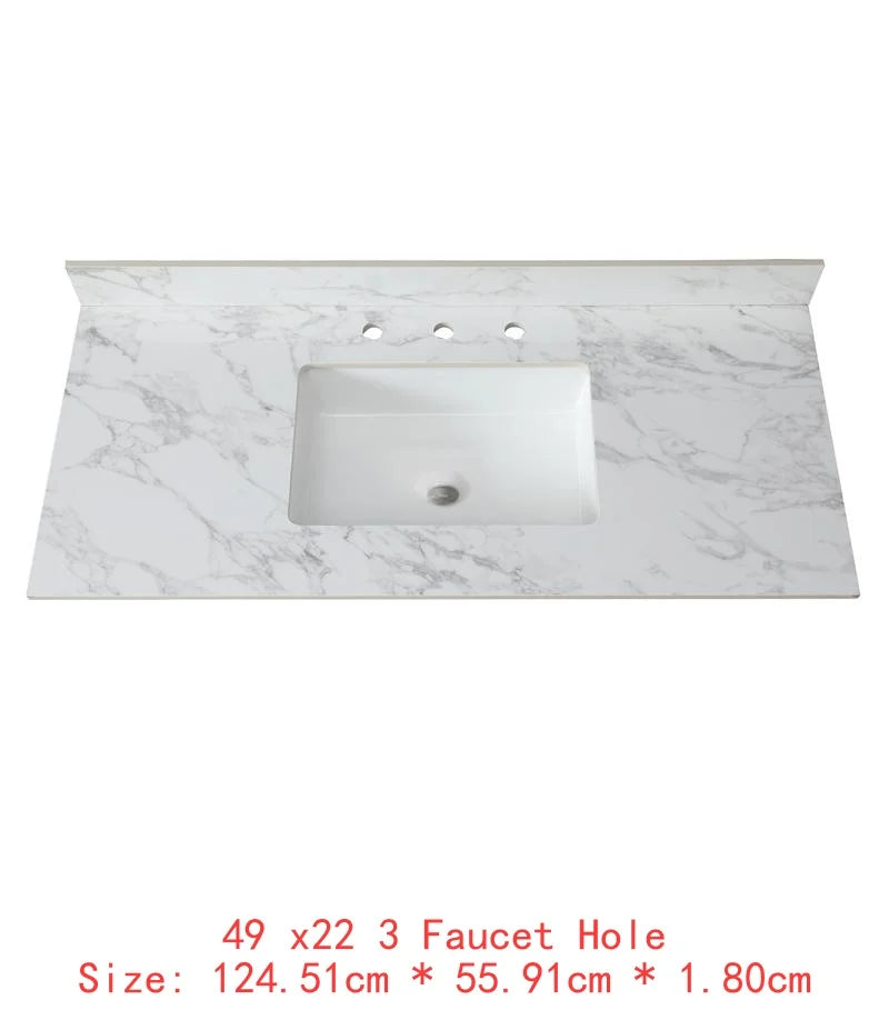 Sintered Stone Undermount Ceramic Sink and Vanity