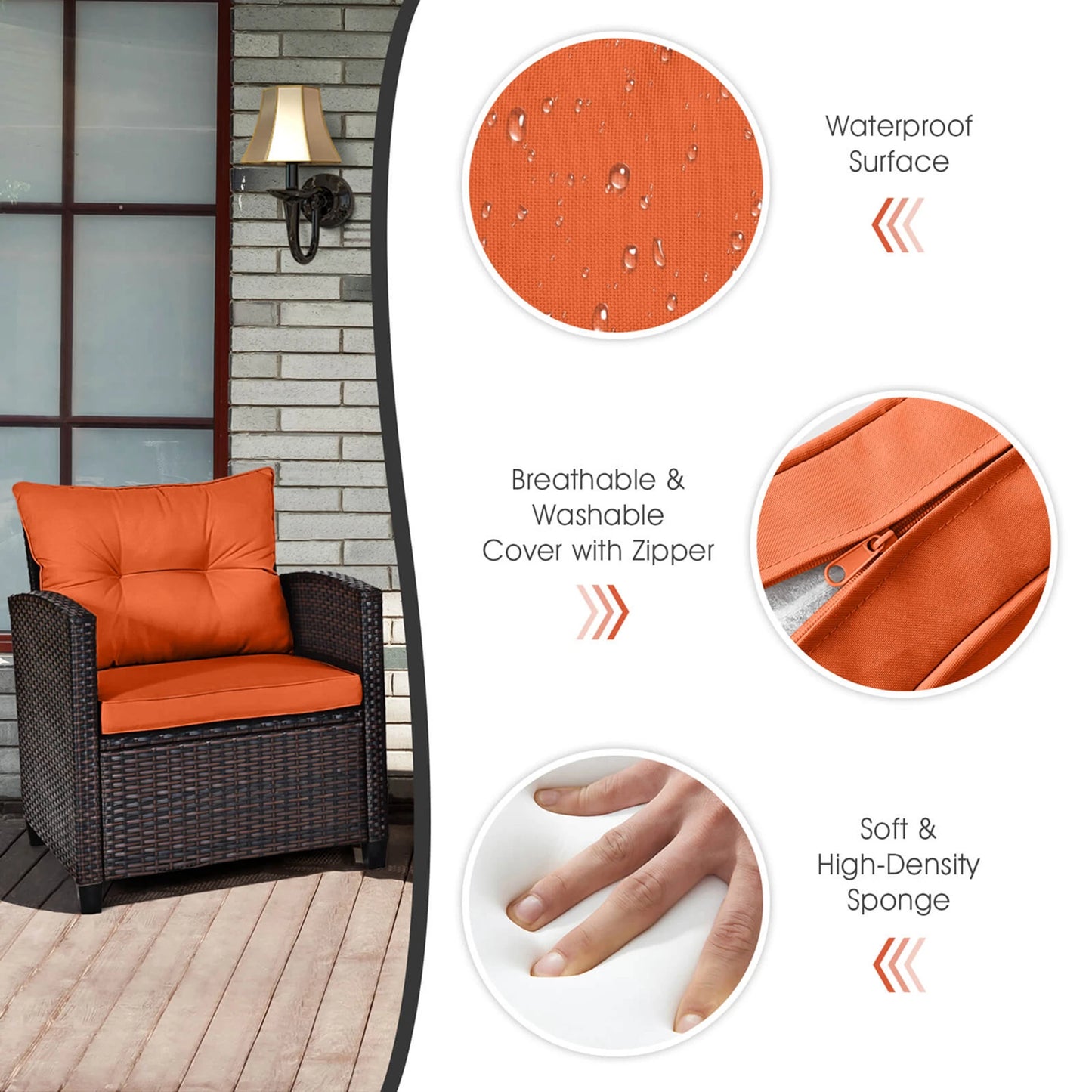 3-pc Rattan Furniture Set