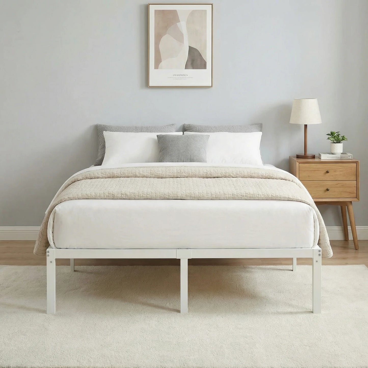 Heavy-Duty Metal Bed Frame