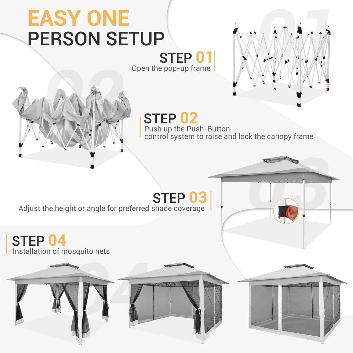 12x12ft Pop Up Gazebo Canopy Tent