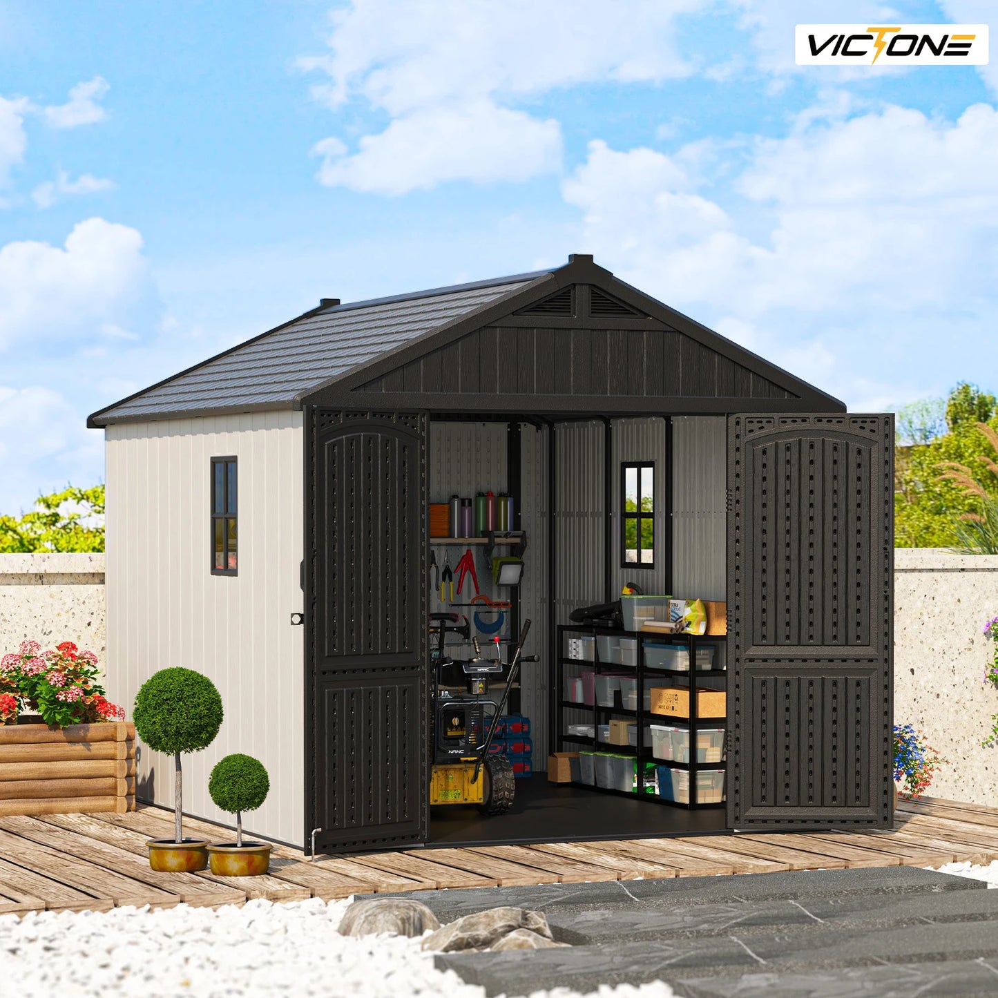 8' X 10' Plastic Outdoor Storage Shed