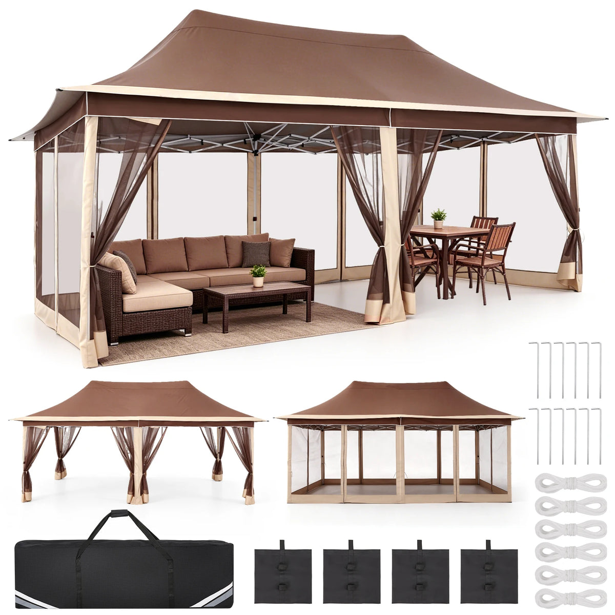 10x20ft Pop Up Gazebo Pavilion