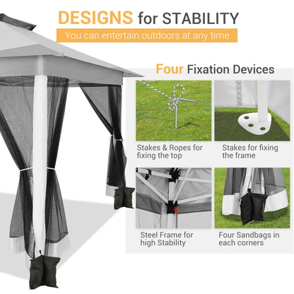 12x12ft Pop Up Gazebo Canopy Tent