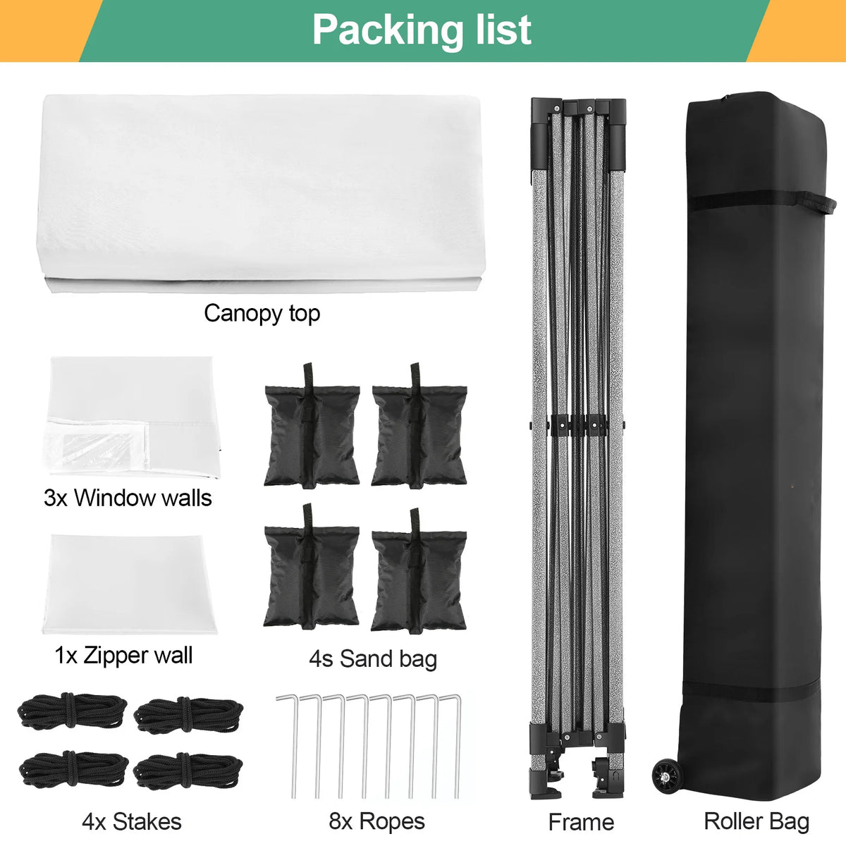 10x10 Heavy Duty Pop up Canopy Tent