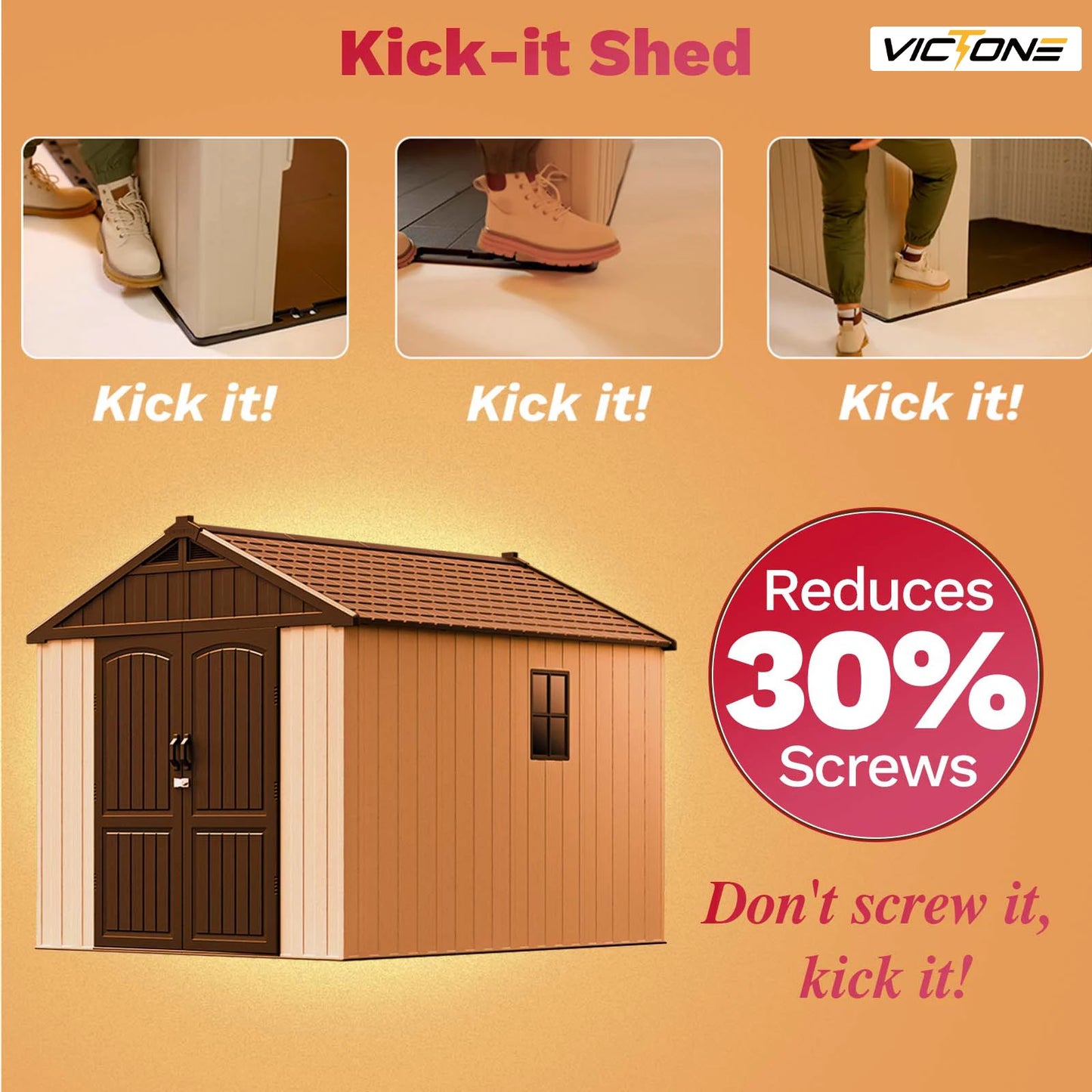 8' X 10' Plastic Outdoor Storage Shed