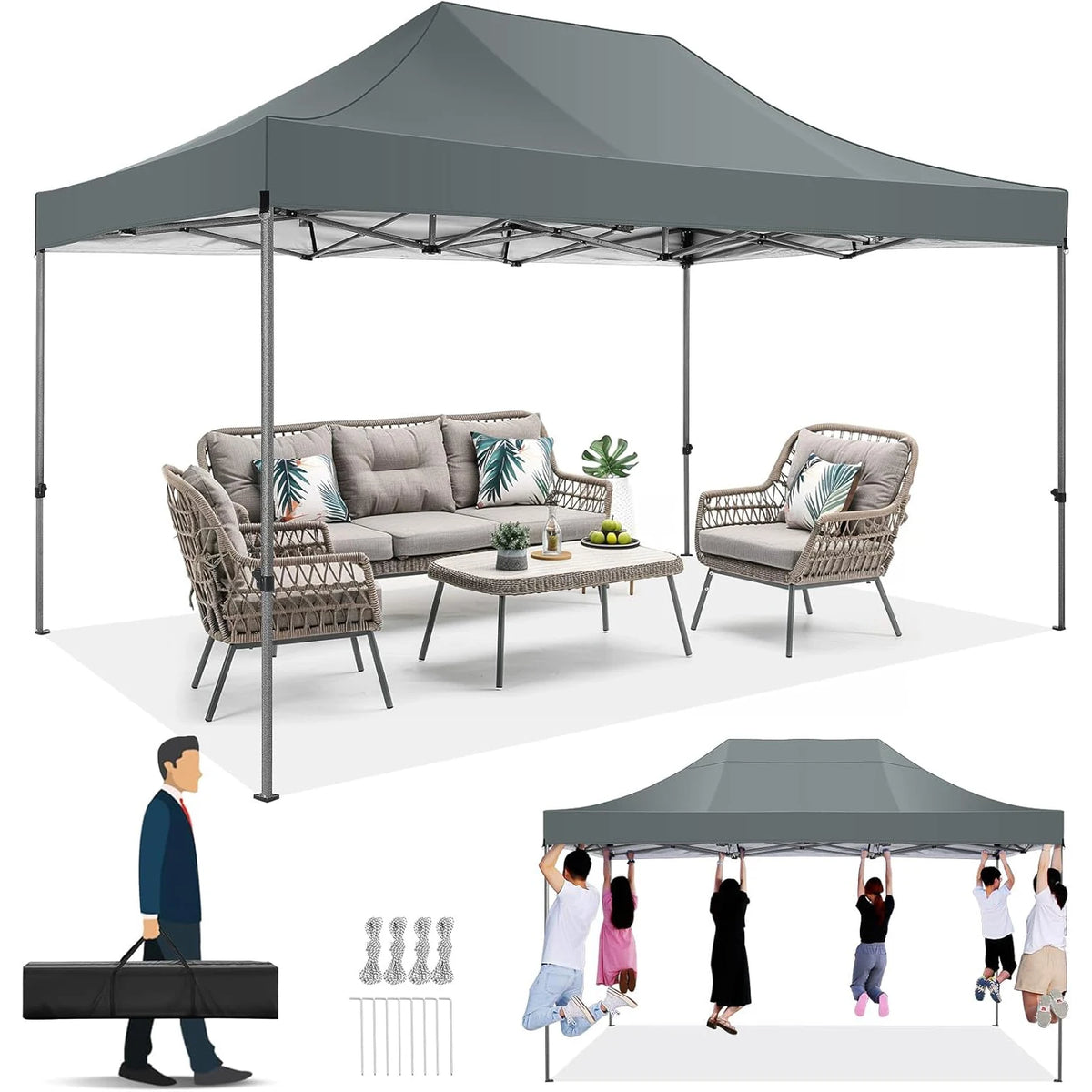10'x15' Commercial Grade Pop Up Canopy