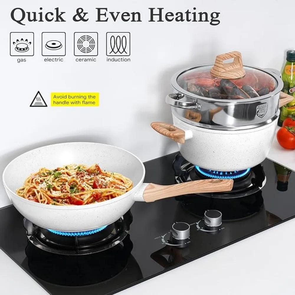 13 Piece Non Stick Ceramic  Cooking Set