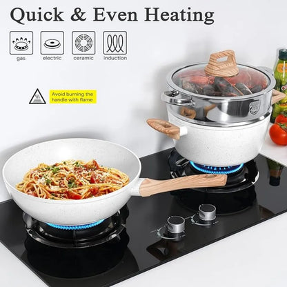 13 Piece Non Stick Ceramic  Cooking Set
