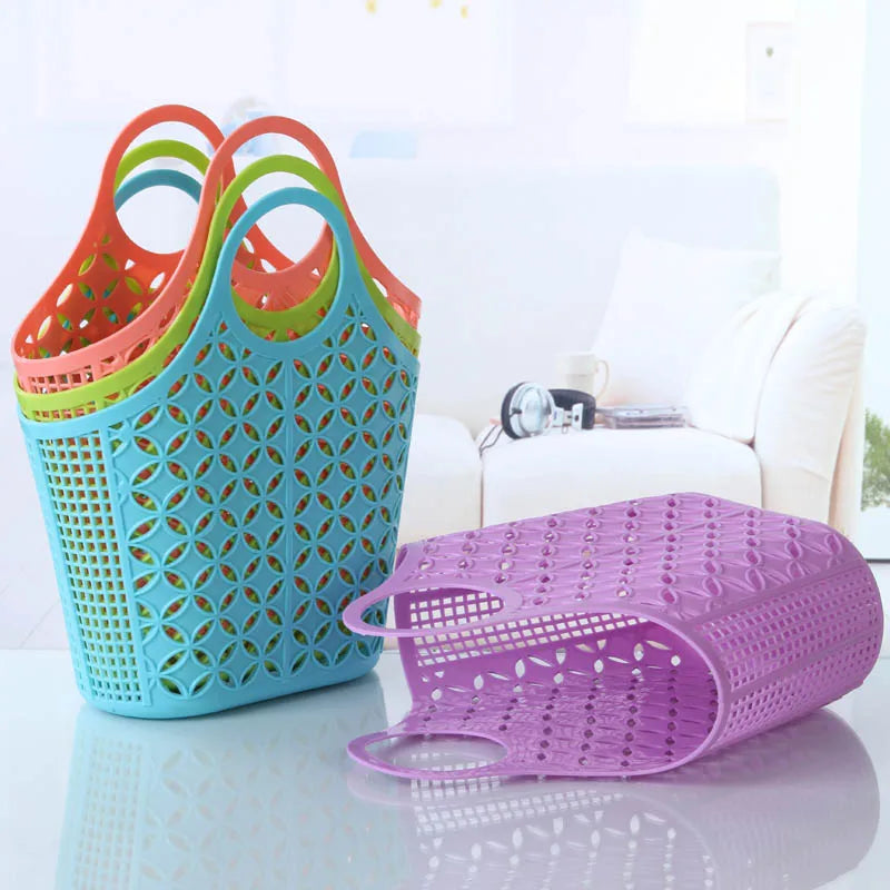 Plastic hand basket