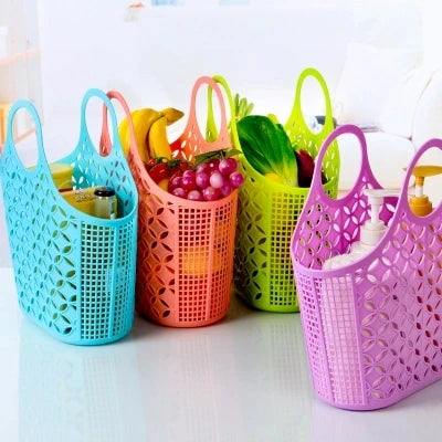 Plastic hand basket