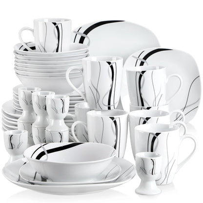 Black Stripe Dinner Plate Combo Set