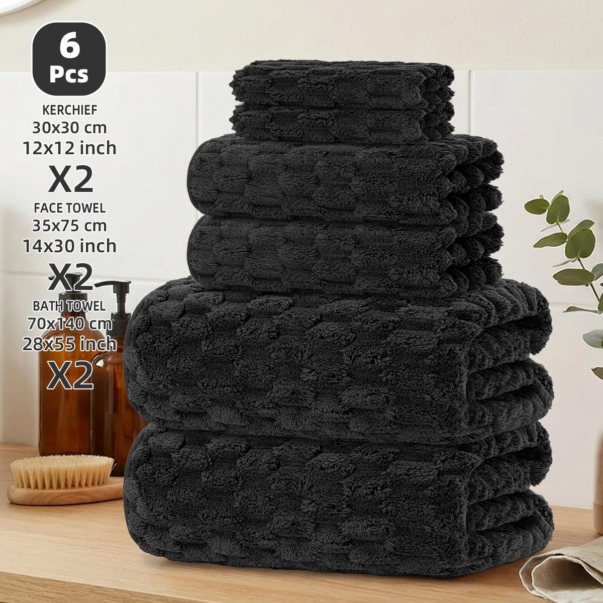 6-Piece Bath Towel Set