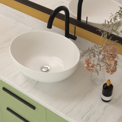 White Ceramic Oval Bathroom Sink