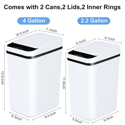 Touchless Motion Sensor Garbage Can with Lid