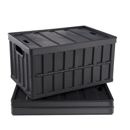 Folding Stackable Utility Crates with Lid