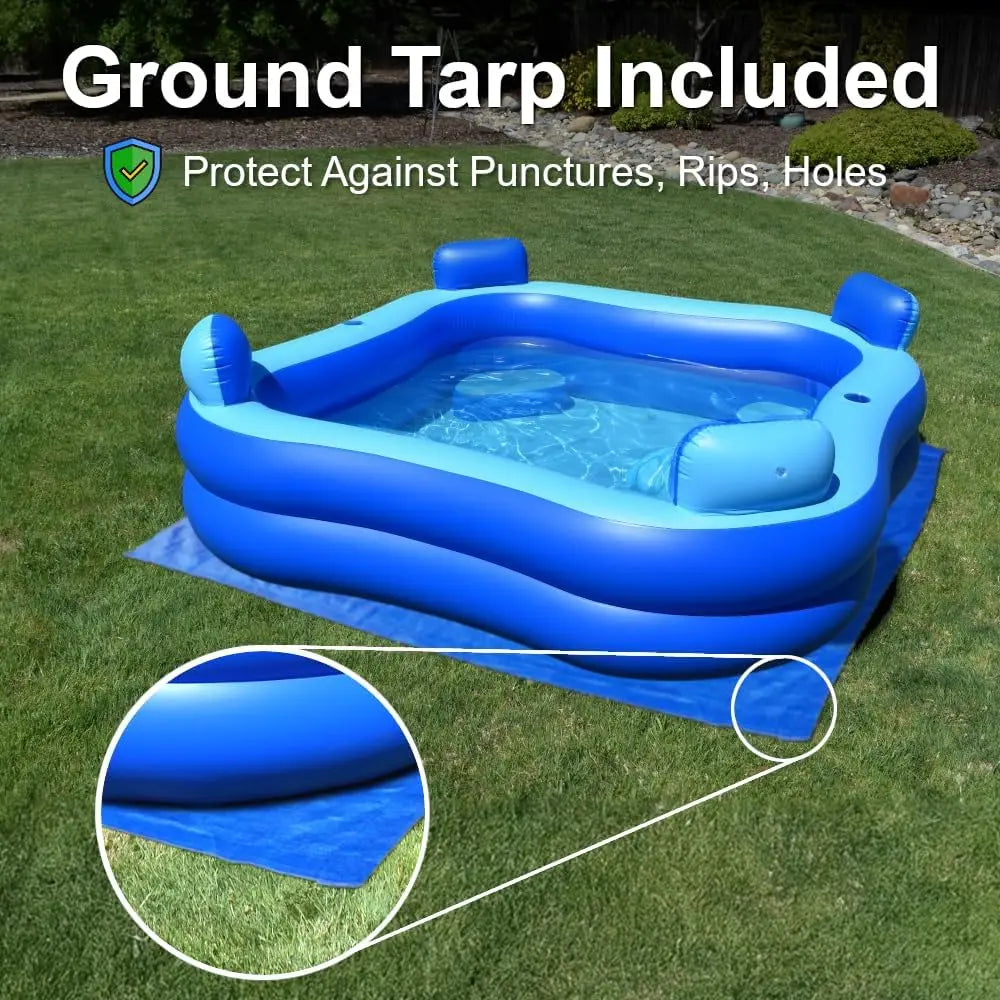 Inflatable Pool w/Seats & Headrests