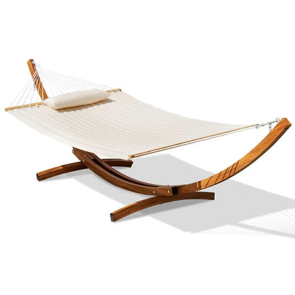 2 Person Cotton Fabric Hammock with Stand