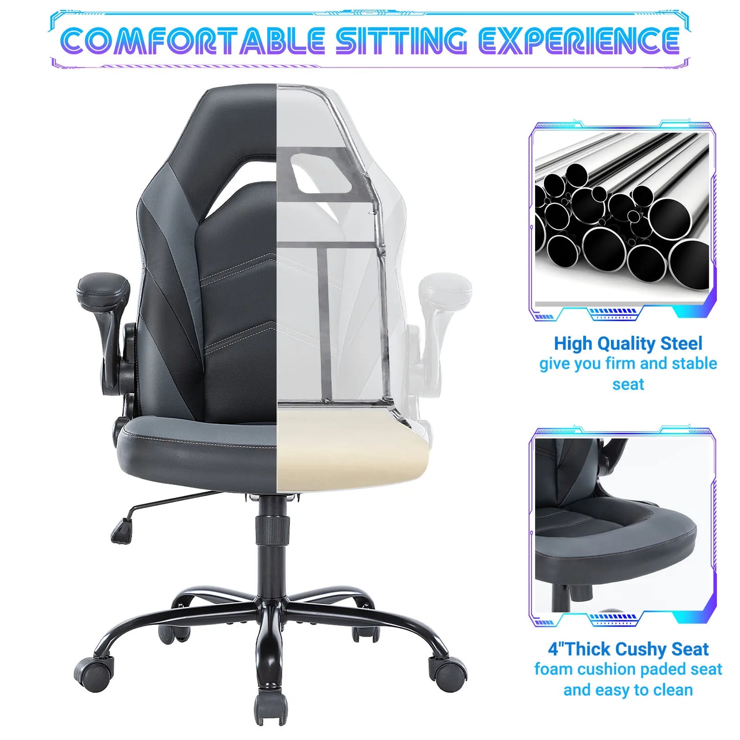 Leather Gaming Desk Chair
