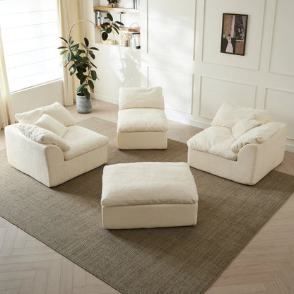 109" Modern Cloud L-Shaped Sectional