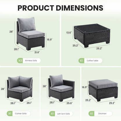 Patio Sectional Sofa Set