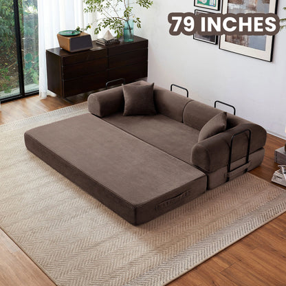 Foldable Convertible Futon Sleeper Sofa Bed