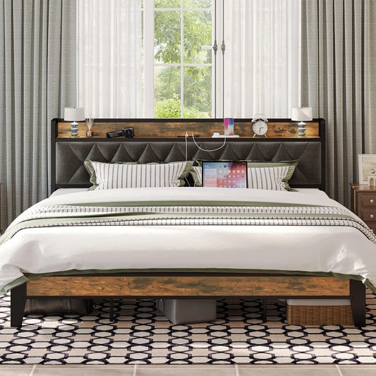 All-Size Bed Frames, Storage Headboard