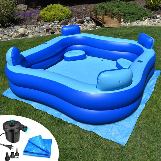 Inflatable Pool w/Seats & Headrests