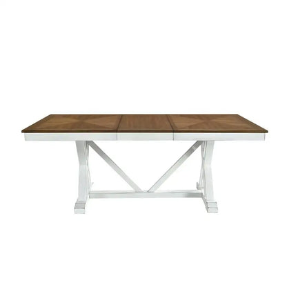 7pc Dining Set with Leaf & Side Chairs
