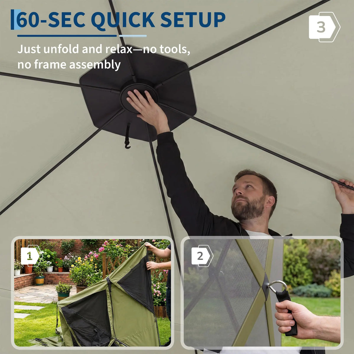 11x11FT Pop Up Gazebo Screen Tent