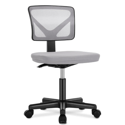 Lumbar Support Armless Rolling Swivel Computer Chair