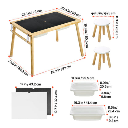 Kids Activity Table with Storage Bins