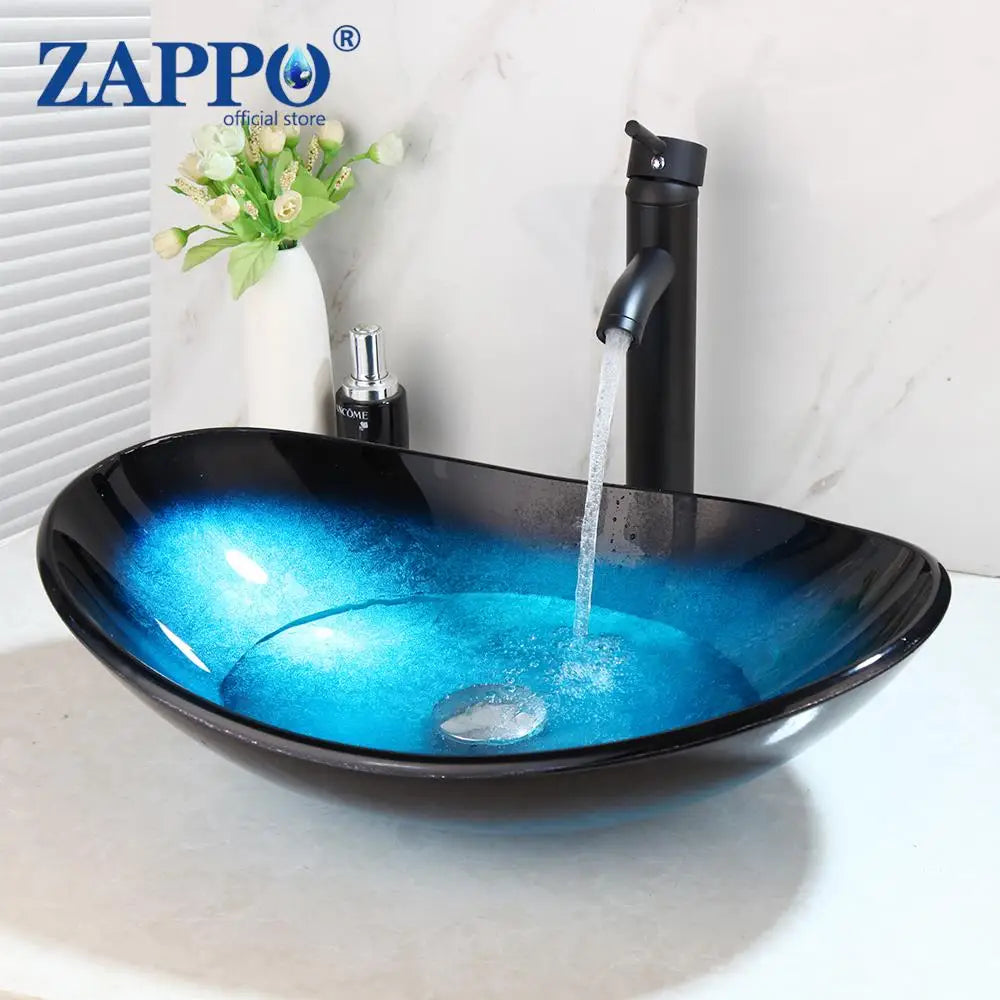 Bathroom Vessel Sink with Waterfall