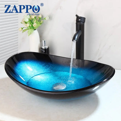 Bathroom Vessel Sink with Waterfall