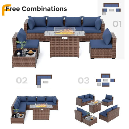 Furniture Set with Fire Pit Table