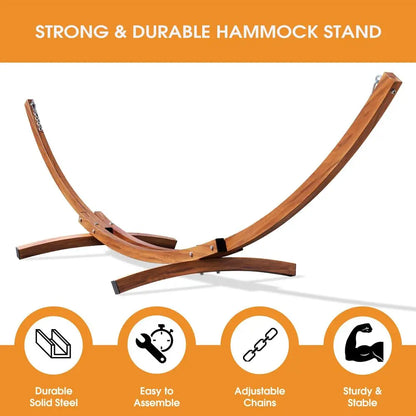 2 Person Cotton Fabric Hammock with Stand