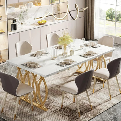 63" Large Modern Dining Table