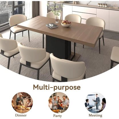 Large Rectangular Expanding Conference Kitchen Table