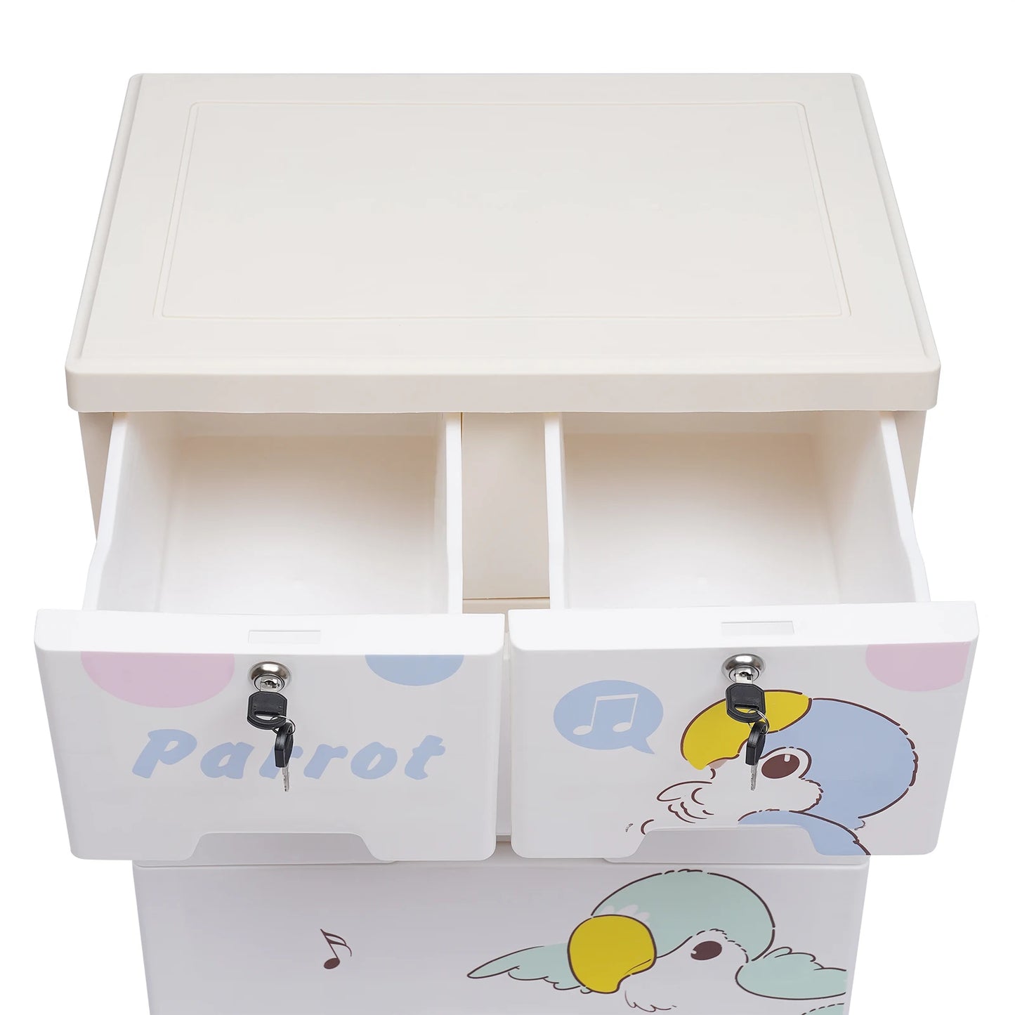 Rolling Plastic Dresser Storage Cabinet