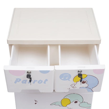 Rolling Plastic Dresser Storage Cabinet